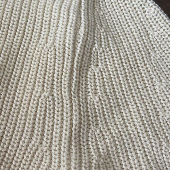 JOA Los Angeles Cream Shaker Knit Lace Up Crewneck Sweater Sz S - Picture 8 of 9